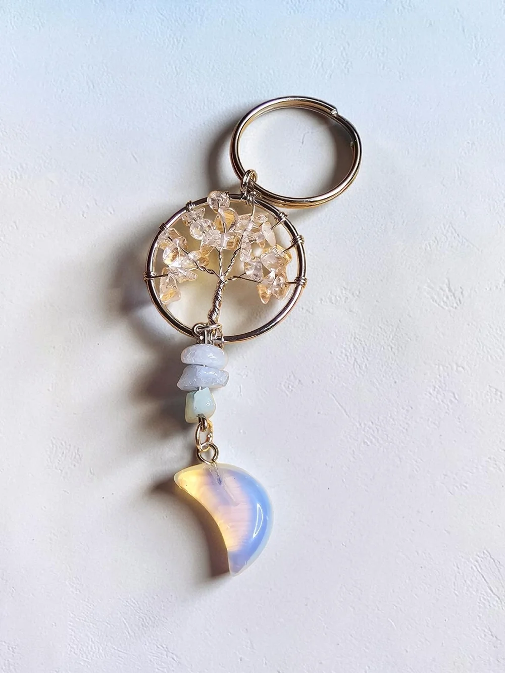 Tree of Life Hand-made Gemstone Keychains